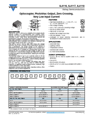 IL4116-X007T Datasheet PDF Vishay Semiconductors