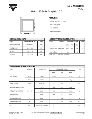LCD160G160B Datasheet PDF Vishay Semiconductors