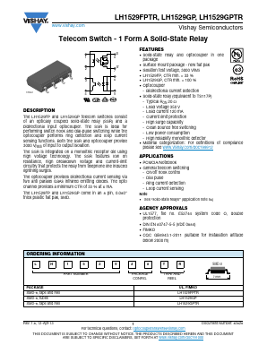 LH1529GPTR Datasheet PDF Vishay Semiconductors