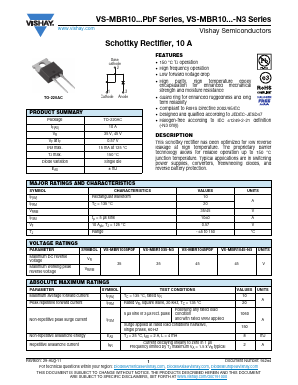 MBR1035-N3 Datasheet PDF Vishay Semiconductors