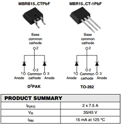 MBR1535CT-1 Datasheet PDF Vishay Semiconductors