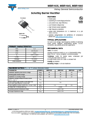 MBR1635-E3-45 Datasheet PDF Vishay Semiconductors