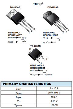 MBR20100CT-E3 Datasheet PDF Vishay Semiconductors