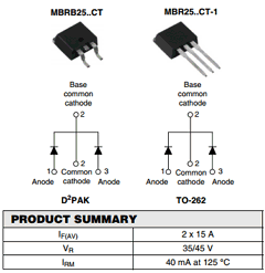 MBR2535CT-1TRLPBF Datasheet PDF Vishay Semiconductors