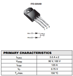 MBRF10100CT-E3/45 Datasheet PDF Vishay Semiconductors