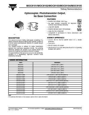 MOC8104-X006 Datasheet PDF Vishay Semiconductors