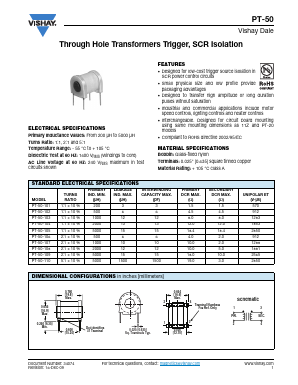 PT-50 Datasheet PDF Vishay Semiconductors