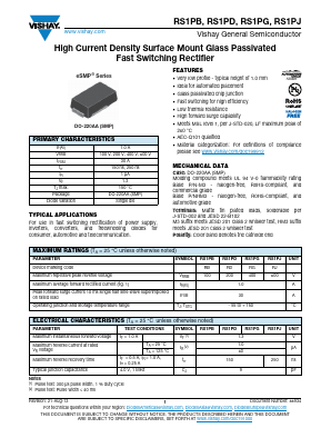 RS1PG Datasheet PDF Vishay Semiconductors