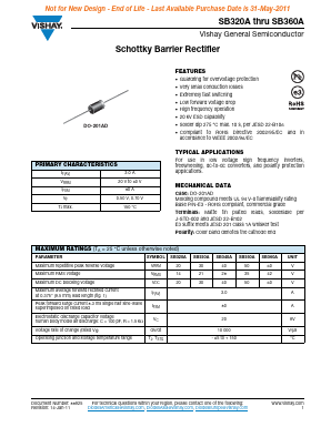 SB330A Datasheet PDF Vishay Semiconductors