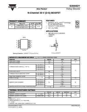 SI4684DY Datasheet PDF Vishay Semiconductors