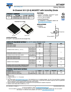 SI7748DP Datasheet PDF Vishay Semiconductors