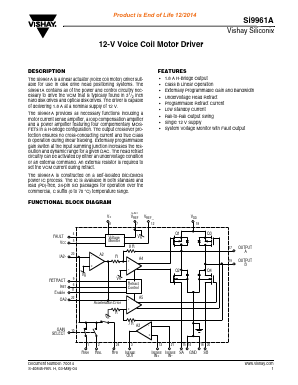 SI9961A Datasheet PDF Vishay Semiconductors