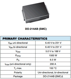 SMCJ10AHE3/9AT Datasheet PDF Vishay Semiconductors