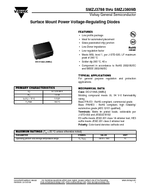 SMZJ3803B Datasheet PDF Vishay Semiconductors