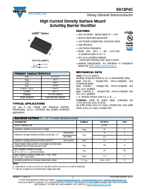 SS12P4CHM3/86A Datasheet PDF Vishay Semiconductors
