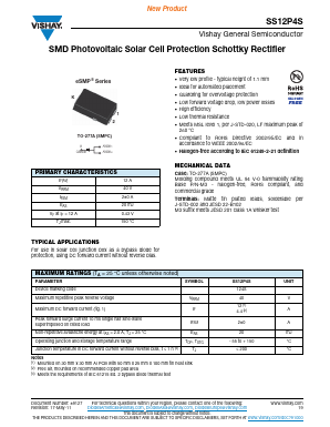 SS12P4S-M3-86A Datasheet PDF Vishay Semiconductors