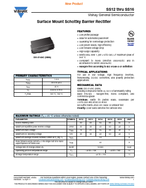 SS12-M3/61T Datasheet PDF Vishay Semiconductors