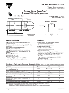 TGL41-10 Datasheet PDF Vishay Semiconductors