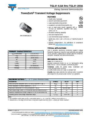TGL41-100A Datasheet PDF Vishay Semiconductors