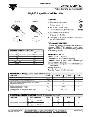 UH10JT Datasheet PDF Vishay Semiconductors