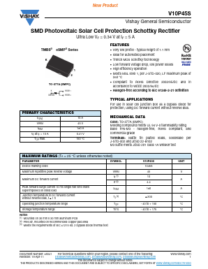V10P45S-M3-86A Datasheet PDF Vishay Semiconductors