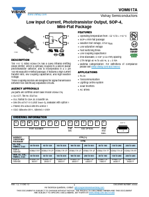 VOM617A-7T Datasheet PDF Vishay Semiconductors