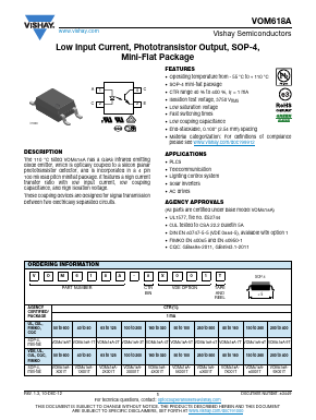 VOM618A-1X001T Datasheet PDF Vishay Semiconductors