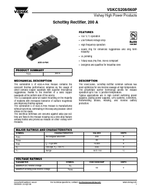 VSKCS208/060P Datasheet PDF Vishay Semiconductors
