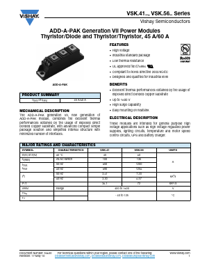 VSKH41-14 Datasheet PDF Vishay Semiconductors