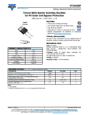 VT3045BP-M3/4W Datasheet PDF Vishay Semiconductors