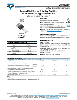 VT3045CBP-M3/4W Datasheet PDF Vishay Semiconductors