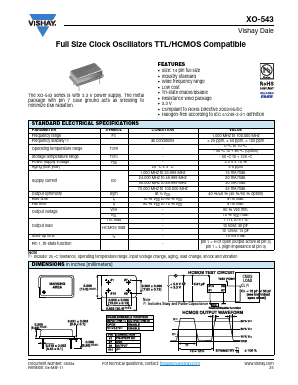 XOSM-532 Datasheet PDF Vishay Semiconductors