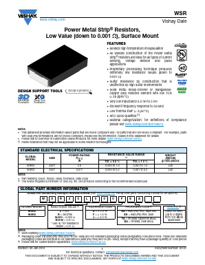 WSR2R2500FBA Datasheet PDF Vishay Semiconductors