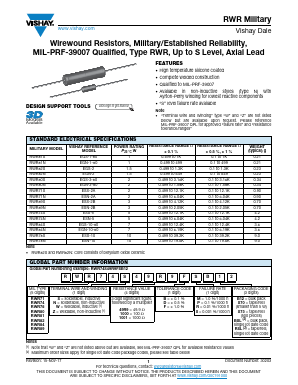 RWR82N4990FSRSL Datasheet PDF Vishay Semiconductors