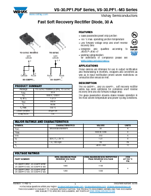 VS-30EPF10-M3 Datasheet PDF Vishay Semiconductors