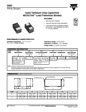 298D107X02R5M2T Datasheet PDF Vishay Semiconductors