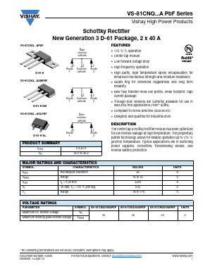 VS-81CNQ035ASM Datasheet PDF Vishay Semiconductors