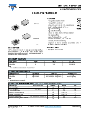 VBP104SR Datasheet PDF Vishay Semiconductors