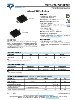 VBP104FASR Datasheet PDF Vishay Semiconductors