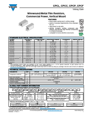 CPCP05270R0JE31 Datasheet PDF Vishay Semiconductors