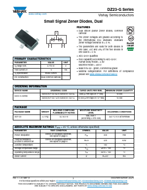 DZ23C30-G3-08 Datasheet PDF Vishay Semiconductors