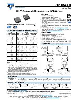 IHLP4040DZER220M11 Datasheet PDF Vishay Semiconductors