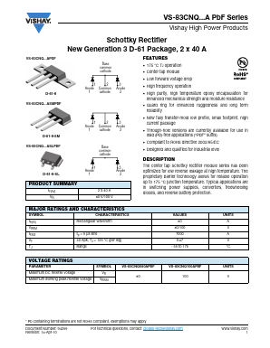 VS-83CNQ080A Datasheet PDF Vishay Semiconductors