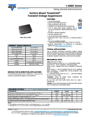 1.5SMC82A-E3/57T Datasheet PDF Vishay Semiconductors