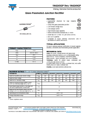 1N4245GPHE3 Datasheet PDF Vishay Semiconductors
