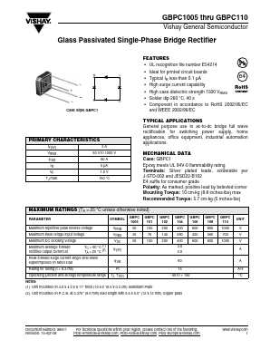 GBPC110-E4/51 Datasheet PDF Vishay Semiconductors