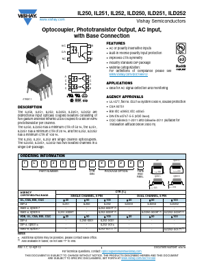 IL252-X007T Datasheet PDF Vishay Semiconductors