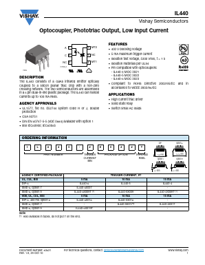 IL440-4 Datasheet PDF Vishay Semiconductors