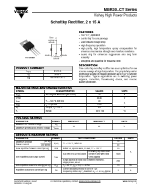 MBR3045C Datasheet PDF Vishay Semiconductors