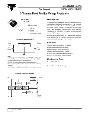 MC7815CT Datasheet PDF Vishay Semiconductors